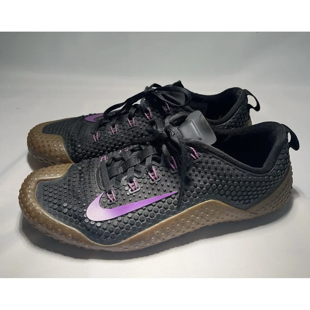 Nike Free Trainer 1.0 Sneakers Men's 8 Black Purple Athletic‎ Shoes 807436-052